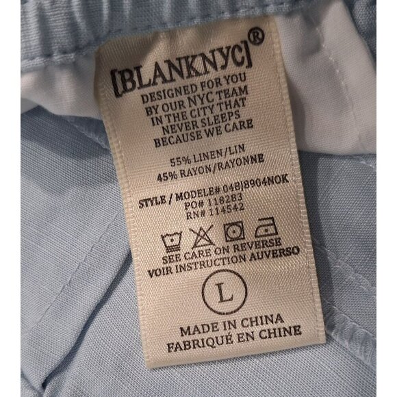 NWOT Womens BlankNYC Light Blue Elastic Waist Shorts L - Picture 5 of 5